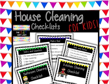 Preview of House Cleaning Checklists for Kids