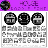 House Doodle FONT {Creative Clips Clipart}