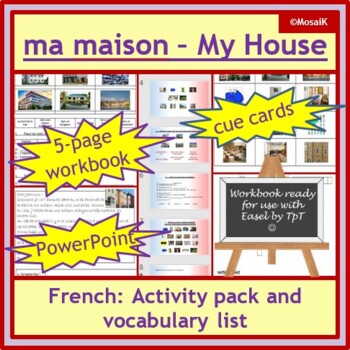 Preview of House Maison French français workbook activities