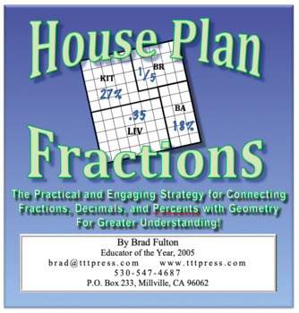 Preview of House Plan Fractions: Connecting Fractions, Decimals, and Percents with Geometry