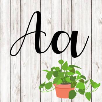 Preview of House Plant & Shiplap Wood Word Wall Letters
