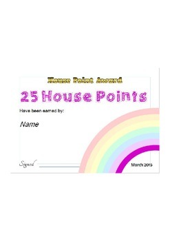 Preview of House Points Certificates