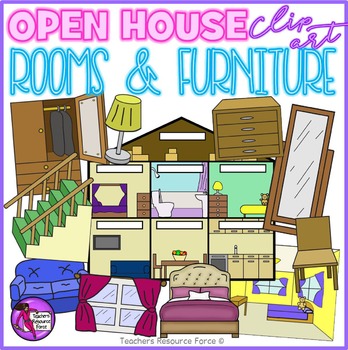 Preview of House, Rooms and Furniture realistic Clip Art