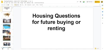 Preview of House Shopping (google slides)