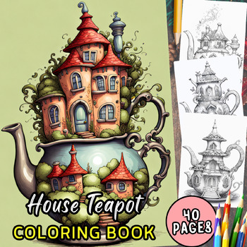 Preview of House Teapot Christmas Coloring Pages 4th grade Coloring Sheet Kindergarten