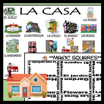 house vocabulary activities games unit in spanish la casa tpt