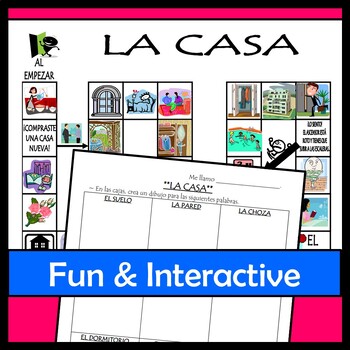 house vocabulary activities games unit in spanish la casa tpt