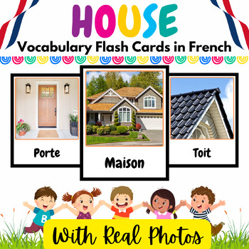 House Vocabulary Real Pic Flashcards in French for PreK & K Kids-23 ...