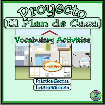 Preview of House and Home Topic Blueprint Vocabulary Project for Google Apps