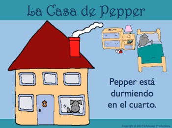 House And Rooms In Spanish With Pepper