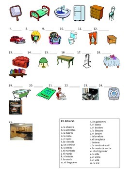 House (and things found in the house) Quiz by Srta Sonrisa | TPT