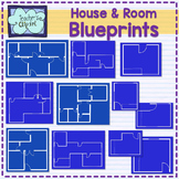 House and room blueprints Clip Art