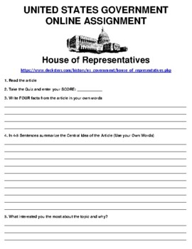 house of representatives assignment