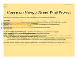 House on Mango Street Final Project (Writing Vignettes)