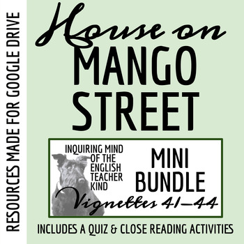 Preview of House on Mango Street Quiz and Close Reading Bundle (Vignettes 41-44) - Google