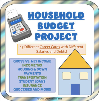 Preview of Household Budget Project: Taxes, Insurance, Loans, Rent, Groceries, and more!