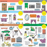 Household Clip Art Bundle by PGP Graphics *b&w images included