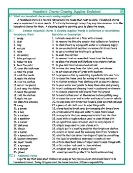 Cleaning Supplies: List of House Cleaning & Laundry Vocabulary • 7ESL