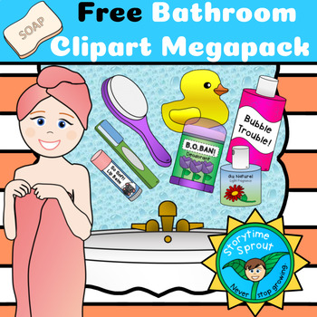 Preview of Home Clipart: Bathroom Megapack (23 Free Images!)