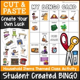 Household Items Bingo Game | Cut and Paste Activities Bingo