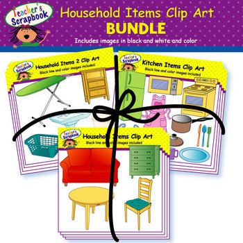 Preview of Household Items Clip Art BUNDLE