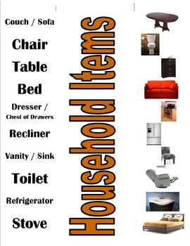 Furniture Names & Household Items Vocabulary (with Pictures)