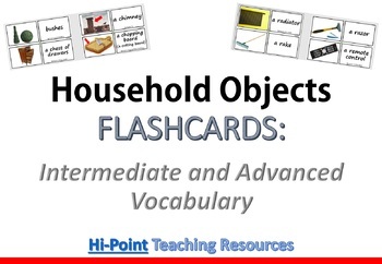 Preview of Household Objects Flashcards and Video: Advanced Vocabulary Distance Learning