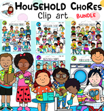 Household chores clip art Bundle- 120 items!