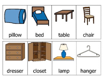 FREE Household Object Vocabulary Cards (Teacher-Made)