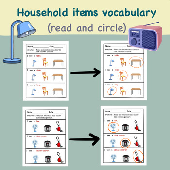 Preview of Vocabulary (read and circle)