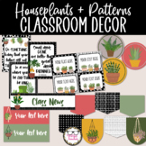 Houseplants + Patterns Classroom Decor Bundle for Middle o