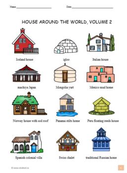 Houses around the world, vol 2, literacy, distance learning (#1175)