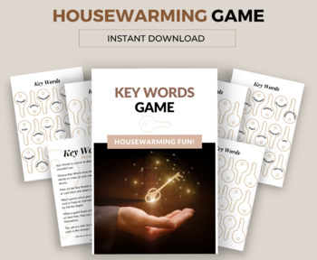 Preview of Housewarming Game - Key Words