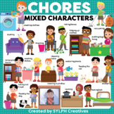 Housework and Chores ClipArt {Mixed Sylph Characters} 