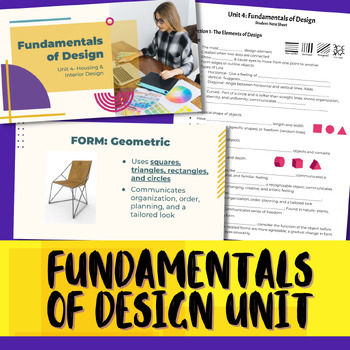 Preview of Housing & Interior Design Elements & Principles of Design Slides + Guided Notes