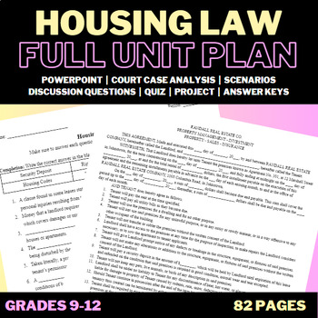Preview of Housing Law Unit: Law-Related Education