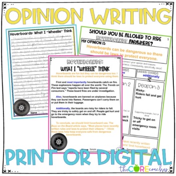 Hoverboard • Print or Digital Paired Text Passages & Writing | Distance ...