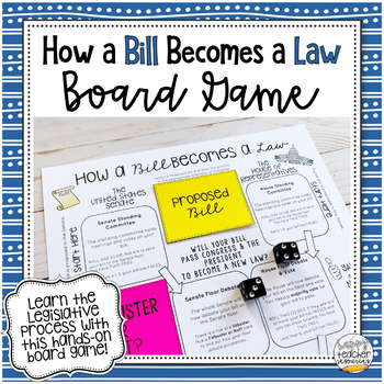 Preview of How A Bill Becomes A Law Game | Legislative Branch Activity for Civics!