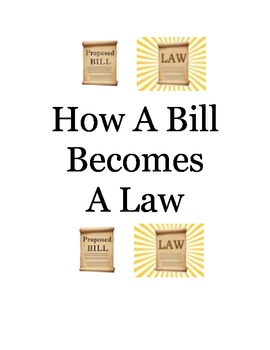 Preview of How A Bill Becomes A Law (Simulation Lesson Plan)