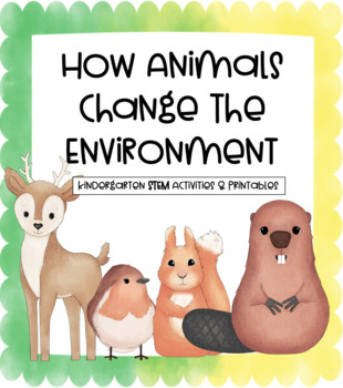 How Animals Change the Environment: Kindergarten STEM Activities and  Printables