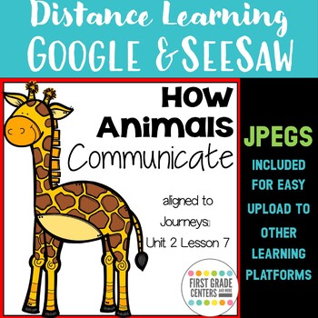 Preview of How Animals Communicate Journeys First Grade Unit 2 Lesson 7 Google Seesaw