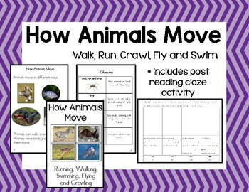 Preview of ESL/ELL How Animals Move Minibook with Scaffolded Notes