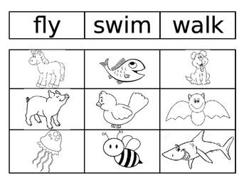 How Animals Move Worksheets Teaching Resources Tpt