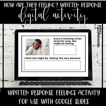 Preview of How Are They Feeling? Written Response Digital Activity
