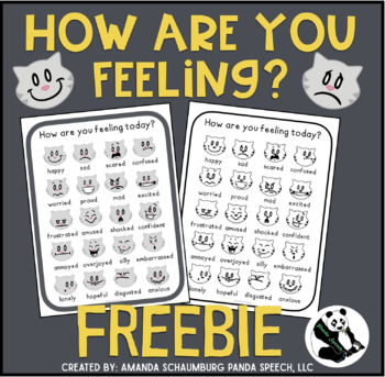 Preview of How Are You Feeling? Cat Emotions Poster (Color & B/W)