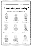 How Are You Today? Emotional worksheet