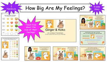 Preview of How Big Are My Feelings? An SEL Lesson With A Cute Story and Handouts!