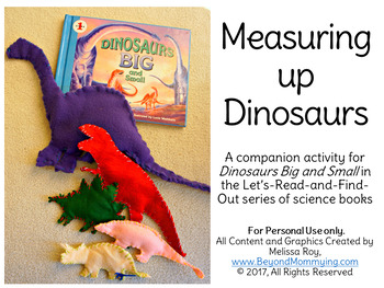 Preview of How Big Were Dinosaurs? Compare dinosaur size craftivity
