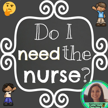 Preview of Do I NEED the Nurse? Poster /// Health Rating Scale