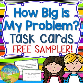 Preview of How Big is My Problem Task Cards Free Sampler